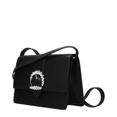 Jimmy Choo Black Leather Crossbody Bag