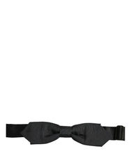 Dolce & Gabbana Men Black Polyester Adjustable Neck Papillon Bow Tie