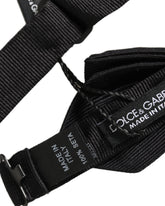 Dolce & Gabbana Men Black 100% Silk Adjustable Neck Papillon Bow Tie