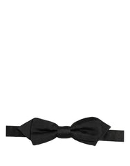Dolce & Gabbana Men Black 100% Silk Adjustable Neck Papillon Bow Tie