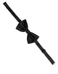 Dolce & Gabbana Men Black 100% Silk Adjustable Neck Papillon Bow Tie