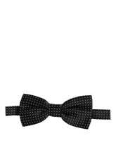 Dolce & Gabbana Men Dark Gray White PolkaDot Adjustable Bow Tie