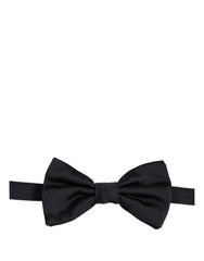 Dolce & Gabbana Men Dark Blue 100% Silk Adjustable Neck Papillon Bow Tie