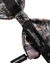 Dolce & Gabbana Multicolor Marble Silk Adjustable Neck Papillon Bow Tie