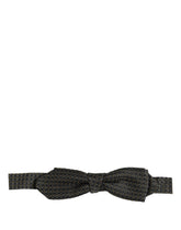 Dolce & Gabbana Men Black Dotted Silk Adjustable Neck Papillon Bow Tie