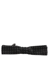 Dolce & Gabbana Black White Polka Dot Adjustable Neck Papillon Bow Tie