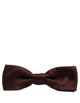 Dolce & Gabbana Men Brown 100% Silk Adjustable Neck Papillon Bow Tie