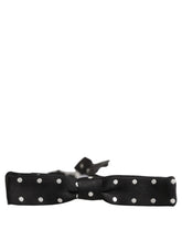 Dolce & Gabbana Black White Polka Dot Adjustable Neck Papillon Bow Tie