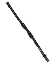 Dolce & Gabbana Black White Polka Dot Adjustable Neck Papillon Bow Tie