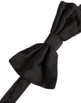 Dolce & Gabbana Men Black 100% Silk Adjustable Neck Papillon Bow Tie