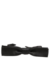 Dolce & Gabbana Men Dark Gray 100% Silk Adjustable Neck Papillon Bow Tie