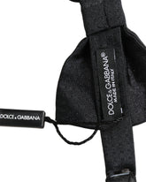 Dolce & Gabbana Men Black 100% Silk Adjustable Neck Papillon Bow Tie
