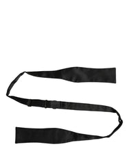 Dolce & Gabbana Men Black 100% Silk Adjustable Neck Papillon Bow Tie