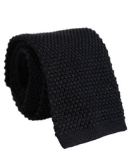 Dolce & Gabbana Men Black 100% Silk Adjustable Men Tied Necktie Tie