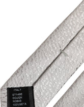 Dolce & Gabbana Men Gray 100% Silk Textured Adjustable Tied Necktie Tie