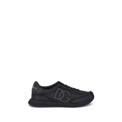 Dolce & Gabbana Black Fabric Athletic Sneakers