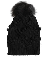 Dolce & Gabbana Black Cashmere Knitted Fur Pom-Pom Beanie One Size Hat