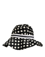 Dolce & Gabbana Black White Polka Dot Cotton Bucket Capello Hat