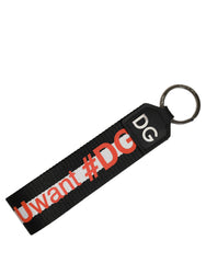 Dolce & Gabbana Multicolor Logo Polyester Brass Holder Keychain Keyring
