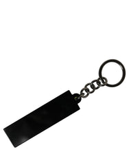 Dolce & Gabbana Neon Green Logo Print Charm Metal Keychain Keyring