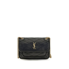 Saint Laurent Black Calf Leather Bos Taurus Shoulder Bag