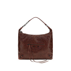 Balenciaga Bordeaux Lamb Ovis Aries Shoulder Bag