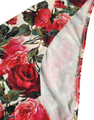 Dolce & Gabbana Multicolor Floral Print Beachwear Bikini Bottom