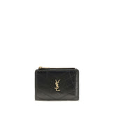 Saint Laurent Black Calf Leather Bos Taurus Wallet