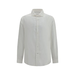 Brunello Cucinelli White Cotton Dress Shirt