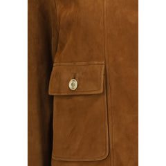 Saint Laurent Brown Lamb Ovis Aries Full-Length Jacket