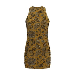 Saint Laurent Brown Polyamide Cocktail Dress
