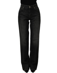Dolce & Gabbana Black Cotton Stretch Straight Denim Jeans