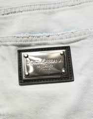 Dolce & Gabbana Light Blue Cotton Stretch Skinny Denim Jeans