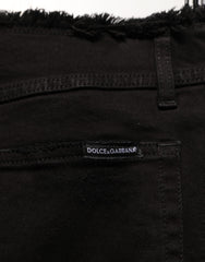 Dolce & Gabbana Black Cotton Skinny Denim Trouser Jeans