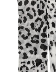Dolce & Gabbana Gray Leopard Nylon Tights Stocking Pantyhose Socks