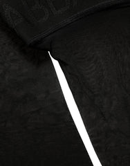Dolce & Gabbana Black Nylon Logo Calf Long Women Accessory Socks