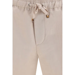 Brunello Cucinelli Beige Linen Bermuda Shorts