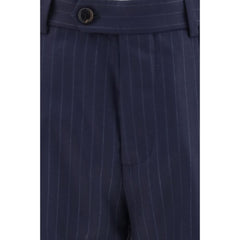 Brunello Cucinelli Blue Wool Oves Aries Dress Pants