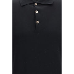 Brunello Cucinelli Black Cotton Long Sleeve T-Shirt