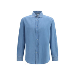 Brunello Cucinelli Blue Denim Shirt