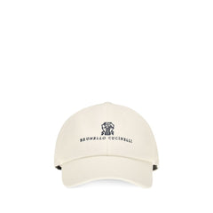 Brunello Cucinelli White Silk Cap (Baseball Hat)