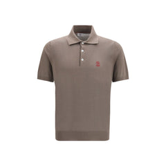 Brunello Cucinelli Brown Cotton Polo Shirt