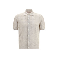 Brunello Cucinelli Beige Cotton Polo Shirt