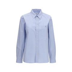 Saint Laurent Blue Cotton Pattern Shirt