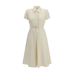 Fendi Beige Wool Oves Aries Casual Dress