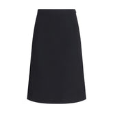 Fendi Black Wool Oves Aries Midi Skirt