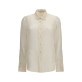 Fendi Beige Silk Pattern Shirt