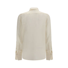 Fendi Beige Silk Pattern Shirt