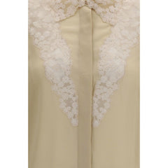 Fendi Beige Silk Dress Shirt