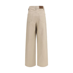 Brunello Cucinelli Beige Cotton Casual Pants